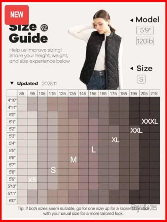 Quilted Puffer Vest Water-Resistant Lightweight with Pockets Regular Fit - Picture 2 of 7